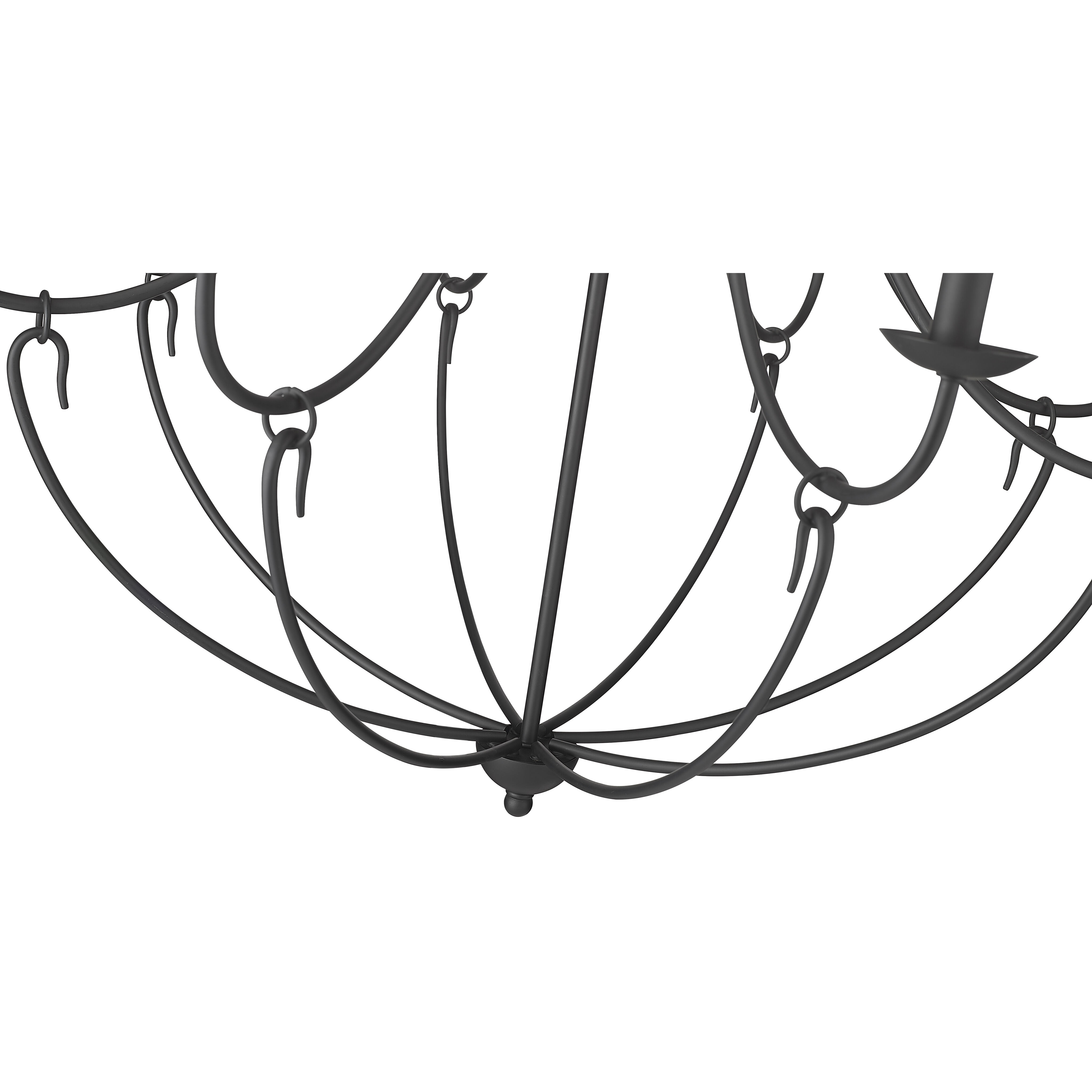 Eisley 8 Light 35.75 inch Matte Black Chandelier Ceiling Light